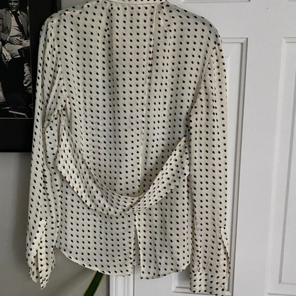 A.L.C. Carolynn ‘Happy Pill’ Silk Buttondown Blouse - Picture 6 of 6